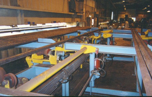 Pipe feed table, Pipe handling tables, pipe clean